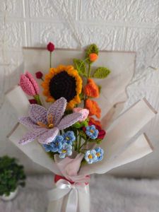 Handmade Crocheted Flower Bouquet
