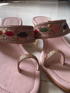 Embellished Block Heels