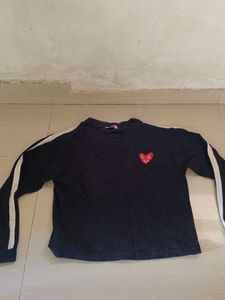 Long Sleeve T-Shirt with Heart Detail