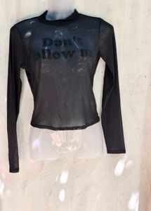 29279. Sheer "Don't Follow Me" Top