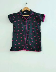 Navy Blue Printed Nightsuits (Women's)
