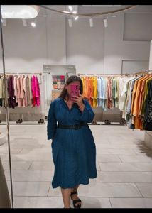 Chic Teal Kurta with Belt