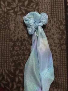 2 Sparkly Blue and green Scrunchie