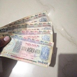 Rare Old Indian 100 Rupees 4 Note +Free Gift