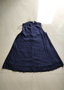 Chic Navy Blue Sleeveless Dress