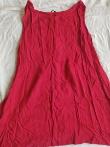 Red printed Tasselled Tunic