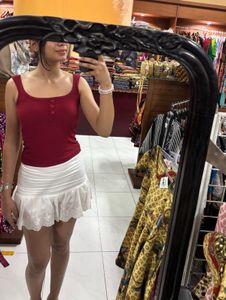 White Lace Mini Skirt