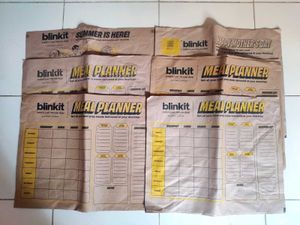 6 Blinkit Paper Bags