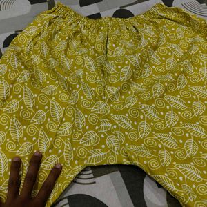 Yellow Printed Kurta Set