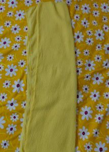 Vibrant ruffled yellow pleated dupatta