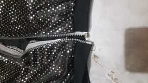 Sparkling Sequin Zip-Up Hoodie Jacket