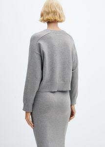 Mango Gray Pullover Sweater