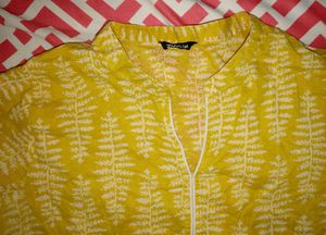 Zudio Yellow Cotton Kurta 💛