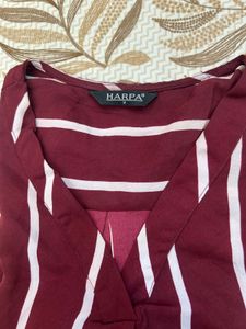 Striped V-Neck Top