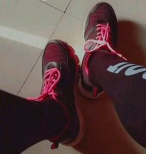 Sparx Black Pink Sports Shoes