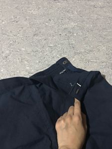 Classic Formal Navy Blue Straight Fit Trousers