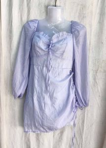 9410. Fairycore Ruched Drawstring Mini Dress