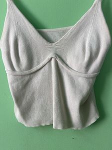 Cream Knit Cami Top