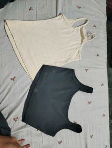 Ribbed Crop Tank Tops (Set of 2)