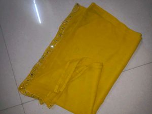 Mustard Yellow Embroidered Lehenga Choli Set