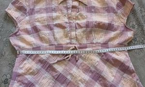 Pink &amp; Purple Checkered Tunic Top