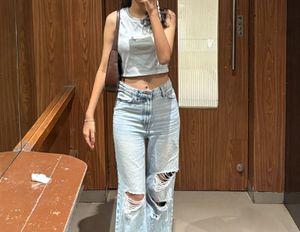 Embroidered Crop Tank Top