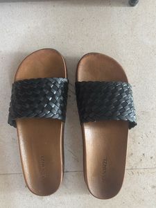 Stylish Woven Strap Slide Sandals