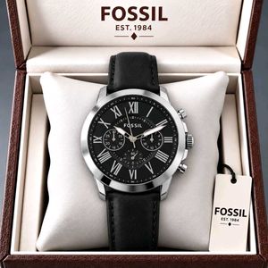 Fossil  Leather Chronograph Watch