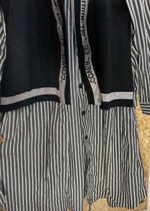 ( ON SALE⚡️)🕊️Striped Shirt Dress with Vest