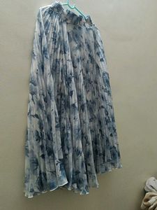 Floral Print Pleated Ethnic Skirt