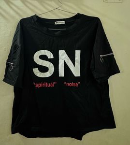 Black Graphic Print T-Shirt