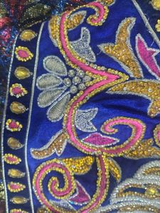 Exquisite Embroidered Blouse with Matching Fabric