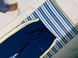 Men's Blue &amp; Cream Track Pants