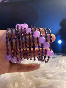Purple Beaded Wrap Bracelet