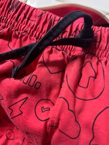 Red Patterned Lounge Pants