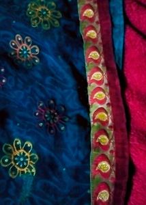 Beautiful Blue Floral Saree
