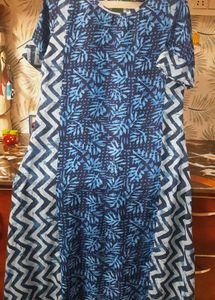 Indigo Blue Printed Kurta