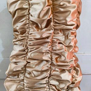 Satin Ruched Mini Dress
