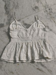White Beautiful Korean Top
