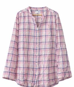 Pink Plaid Button-Up Shirt