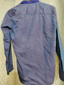 Stylish Dual Tone Purple Party Shirt 38 Slim Fit