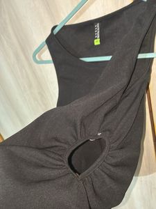 Black Ruched Tank Top