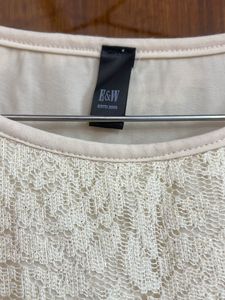 Elegant Off-White/ Cream Lace Party Top