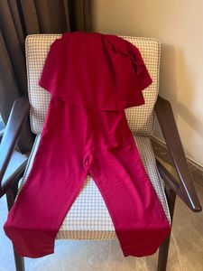 Elegant One Shoulder Red Jumpsuit for Women
