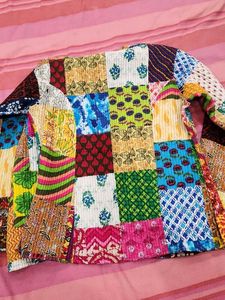 Patchwork Print Jacket