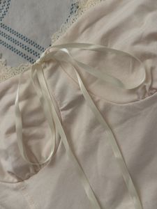 NewMe Cream Lace Trim Corset Top
