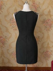 Embellished Black Sheath Korean Dress