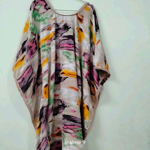 Stylish Abstract Print Kaftan Kurta