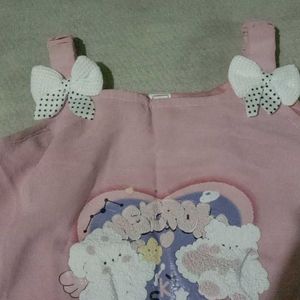 Cute Pink Baby Dress with Bows