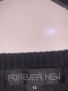 Black Open Button Front Cardigan